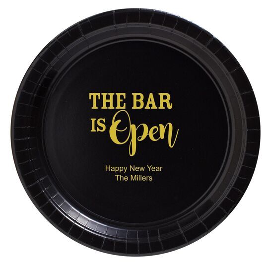 The Bar is Open Paper Plates